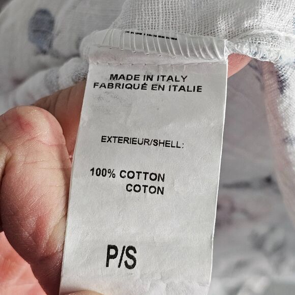 Charlie B Floral Henley Shirt Made in Italy Size P/S - Picture 7 of 9